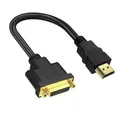 M/F Male- Female Video Adapter Cord HDMI-compatible To DVI-I 24+5 Cable Video Adapter Cord for PC