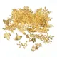 Mixed Gold Leaf Filigree Wraps Metal Crafts Connectors For Making Jewelry Accessories DIY Scrapbook