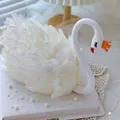 Romantic Crown Swan Neck Cake Topper Birthday Baby Shower Happy Valentine's Day Wedding Princess