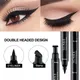 2 In1 Stamp Liquid Eyeliner Pencil Waterproof Fast Dry Double-ended Black Seal Eye Liner Pen Make Up