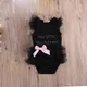 0-18Months Baby Girls My Little Black Dress Lace Bodysuits Romper for Newborn infant baby Girls