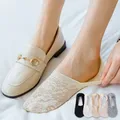 Women Sexy Lace Floral Anklet Socks Breathable Female Basic Summer Invisible Anti Slip Sock Lady