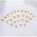 Skyrim 5pcs/lot Stainless Steel Small Capital Letter Pendant 26 Alphabet A-Z Charms for Necklace