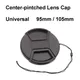 Center Pinch Lens Cap 95mm / 105mm Universal Plastic with anti-lose rope For Sony Canon Nikon Pentax