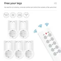 9938P Wireless Smart Remote Control Socket Power EU US UK FR Plug with Remote Control Outlet Switch