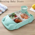 Creative Car Shape Baby Feeding Dishes Plate for Food Bamboo Fiber Baby Toddler Food Supplement