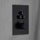 Solid Brass Valve Concealed Thermostat Trim With Two or Three Function Control Matt Black