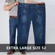 Classic Stretch Jeans Men Oversized Plus Size Big Denim Male Loose Elastic Pants 44 46 48 50 52 High