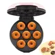 110-220V Electric Mini Donut Maker Cake Machine Double-sided Heating 7 Donut Baker Nonstick Donuts