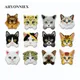 AHYONNEIX 1 Cute Kitty Embroidery Patches for Clothing Backpack DIY Fabric Sticker Cat Iron On