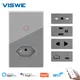 VISWE Wifi switch 1/2gang and BR/US socket 118*72mm Tempered Glass Panel Tuya smart switch Google