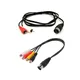 5 Pin Male Din Plug to 2 Dual RCA Male /4 RCA Female Plug Audio Cable Adapter For Quad Stereo