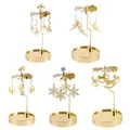 Snowflake Deer Fairy Rotating Candlestick Tealight Candle Holder Tray Romantic