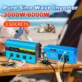 lvyuan Car Inverter Pure Sine Wave US/Universal Socket Powerful 6000W/3000W/2000W Inversor Smart