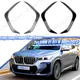 For BMW X1 U11 M Sport 2023 2024 Gloss Black ABS Car Front Bumper Lip Splitter Side Air Vent Intake