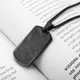 Carbon Fiber Pendant Stainless Steel Military Brand Pendant Smooth Plate Listing Dog Tag Men's Retro