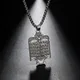 Likgreat Vintage Plated Jewish Torah Scroll 10 Commandments Hebrew Silver Color Pendant Necklaces