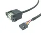 Dual USB 2.0 Type A Female to Motherboard 9 Pin Header Cable with Screw Panel mount Holes 30cm 50cm