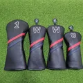 Simple atmosphere Golf Woods Headcovers Golf Covers For Driver Fairway Woods Clubs Set Heads PU