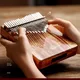 Hluru Kalimba 21 Keys Professional Kalimba 17 Keys with Hole Below Rosewood Acacia Wood Mbira For