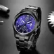 Geneva Watches Men Luxury Men Watches Black Stainless Steel Blue Face Quartz Watch Men Sports