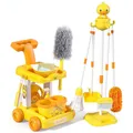 Children's Cleaning Cart Simulation Home Set Toy Dinosaur Little Yellow Duck Rabbit Sweeping Tool