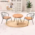 1Set 1:12 Dollhouse Miniature Dining Table Chair Coffee Table Side Table Backrest Chair Furniture