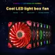 RGB PC Case Fans Computer Case Cooling Fan 15 Lights Streamer 12025 Chassis Fan 120mm RGB LED PWM