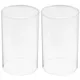 2Pcs Glass Candle Covers Candleholder Tube Shade Candle Chimney Tube Cover Glass Candle Lampshade