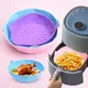 14/17cm Silicone Baking Dish Pan Oven Air Fryers Basket Liner Airfryer Kitchen Accessories Pizza