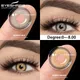 EYESHARE Myopia Lens Contact Lenses 1Pair Colored Contacts with Degree Lens Gray Lenses Brown Eye