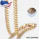 Men's Cuban Link Chain Necklace 4.5mm Gold Color Necklace Gift For Men Wholesale Jewelry Gifts 50cm