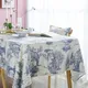 Rustic Tablecloth Classic French Village Blue Printed Table Cover Rectangle/Oblong For Kitchen