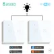 BSEED 2Gang Wifi Touch Switch Smart Sensor Light Switch 220V 2Way For Stairs Smart Life Tuya Alexa
