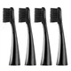 Seago 4pcs/pack Brush Heads Black Red Color Cleaning Deep Tooth Gaps Replacement Brush Head Suitable