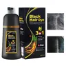 Black Hair Dye Shampoo 3 In 1 500mL Hair Color Shampoo Hair Color Shampoo Grey Coverage In Minutes