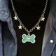 Punk Rock Bone Pendant Necklace Goth Charms Star Necklace for Women Korean Fashion Jewelry Harajuku