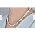 Top Grading AAAA Japanese Akoya 8-9mm white Pearl Necklace 18" 14K Gold Clasp fine jewelryJewelry