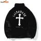 Mens Rabbit Fur Jacket Coats Hip Hop Cross Letters Winter Fleece Jacket Streetwear Casual Harajuku