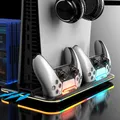 PS5 Stand and Cooling Station with Dual Controller Charging Station for Playstation 5 Console