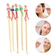 12 Pcs Wooden Ear Pick Accessory Wax Cleaner Tools Kids Remover Picker Hanging Bamboo Cartoon Child