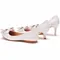 Pumps Women Shoes Pointed Toe Butterfly knot Slip-On PU 7.5CM Thin High Heels Office Work Office