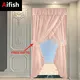 French Romantic Double Layer Sheer Solid Color Linen Vintage Voile Tulle Curtains for Room Door
