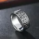 Silver Color Ring for Men Glamour Rock Jewelry Gift Celtic Knot Vintage Style Ring