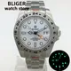 BLIGER 40mm/43mm Japan NH34 GMT Men's mechanical watch green luminous white dial sapphire glass