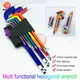 9Pcs 1.5mm-10mm Color Coded Ball-End Hex Allen Key L Wrench Set Torque Long Metric With Sleeve Hand