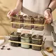 Creative Transparent Stripe Kitchen Spice Jar Spice Chili Jar Gold Plated Sugar Jar Grain Storage