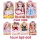 Sale NEW 16cm BJD Girls Doll Clothes Toys For Girls Kids Gifts Cute Baby Surprise Girl DIY 1/8