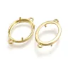 20pcs Brass Cabochon Settings Connector Link Prong Settings Rhinestone Claw Settings Oval for