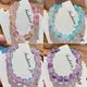 Women's Cracked Quartz Crystal Beaded Round Glass Beads Stretch Bracelet Bangle Bracelets Women Girl